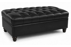 Westminster 65 Inch Leather Bench Ottoman
