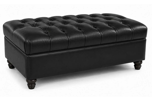 Westminster 65 Inch Leather Bench Ottoman