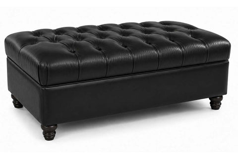 Westminster 65 Inch Leather Bench Ottoman