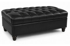 Westminster 65 Inch Leather Bench Ottoman