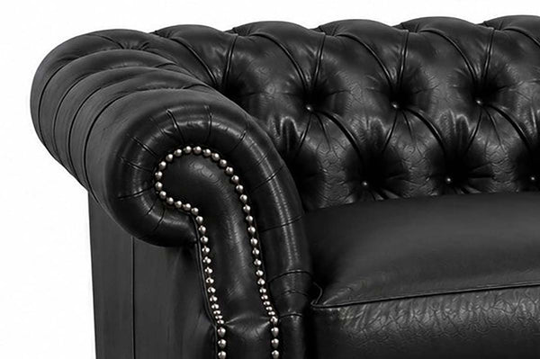 Westminster Leather Tufted Chair And A Half