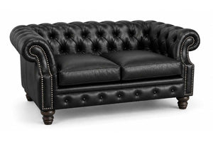 Westminster Leather Tufted Chesterfield Loveseat