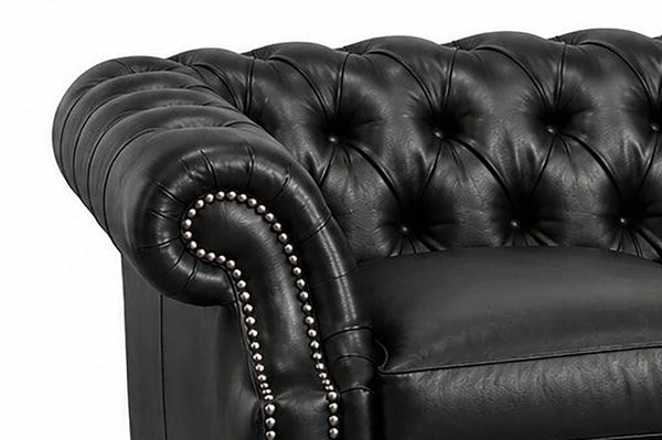 Westminster Leather Tufted Chesterfield Loveseat