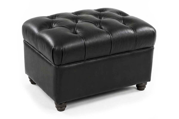 Westminster Leather Footstool Ottoman