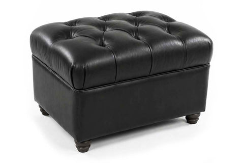 Westminster Leather Footstool Ottoman