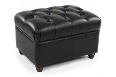 Westminster Leather Footstool Ottoman