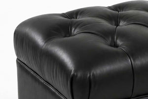 Westminster Leather Footstool Ottoman