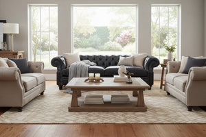 Westminster 94 Inch Chesterfield Tufted Leather Sofa