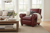 Image of Weston Rustic Leather Pillow Back Recliner With Nails