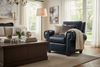 Image of Weston Rustic Leather Pillow Back Recliner With Nails