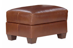 Townsend Leather Pillow Top Footstool Ottoman