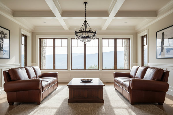 Weston 85 Inch 8-Way Hand Tied Leather Pillow Back Sofa - Relish In Comfort And Premium Craftsmanship