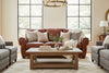 Image of Weston 85 Inch 8-Way Hand Tied Leather Pillow Back Sofa - Relish In Comfort And Premium Craftsmanship