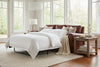 Weston 85 Inch Leather Queen Sleeper Couch w/ Contrasting Nailhead Trim