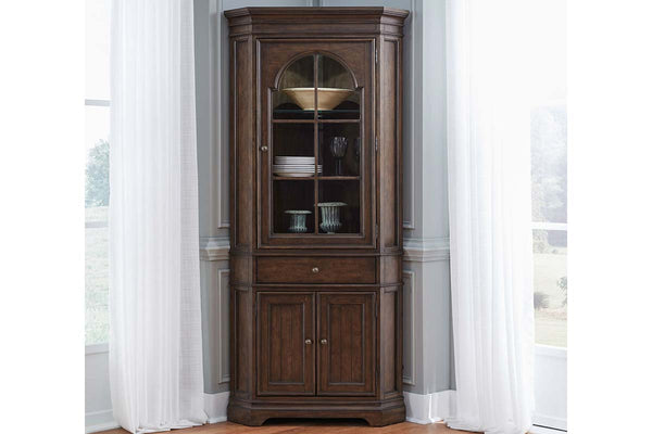 Wexford Satin Cherry Storage Dining Corner Cabinet