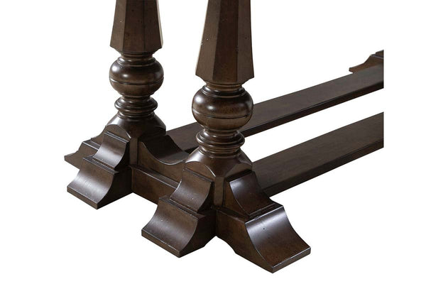 Wexford 7-Piece Satin Cherry Double Pedestal Dining Set With Upholstered Chairs