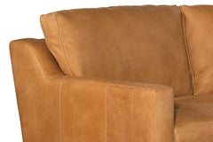 Wexler 103 Inch Contemporary Curved Conversation Leather Sofa