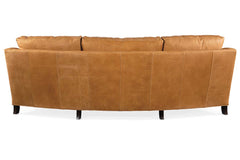 Wexler 103 Inch Contemporary Curved Conversation Leather Sofa