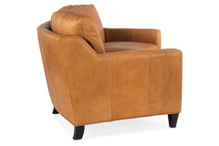 Wexler 103 Inch Contemporary Curved Conversation Leather Sofa