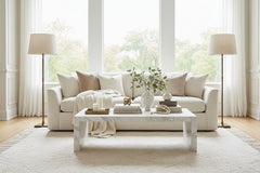 Ely 97 Inch "Quick Ship" Fabric Upholstered 2 Cushion Sofa