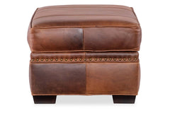 Whitaker Transitional Leather Ottoman