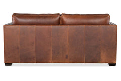 Whitaker 78 Inch Transitional Apartment Size Two Cushion Pillow Back Leather Sofa