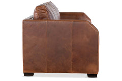 Whitaker 78 Inch Transitional Apartment Size Two Cushion Pillow Back Leather Sofa