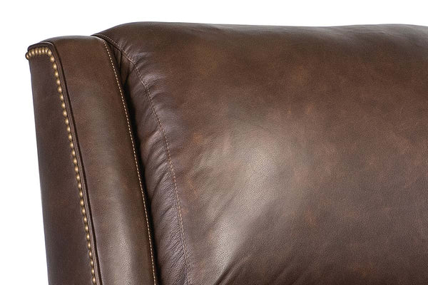 Whitmore Leather Bustle Pillow Back Recliner Chair