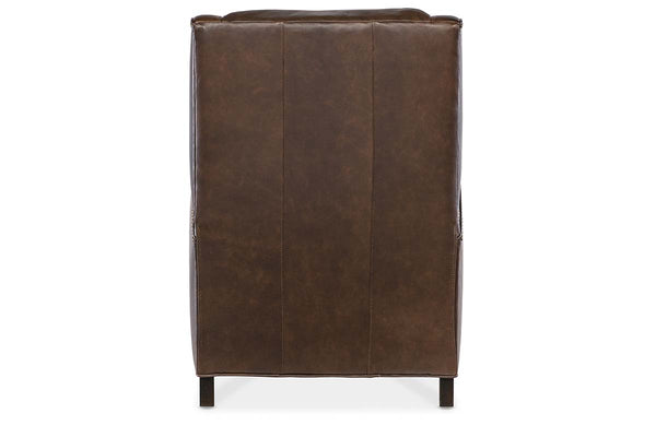 Whitmore Leather Bustle Pillow Back Recliner Chair