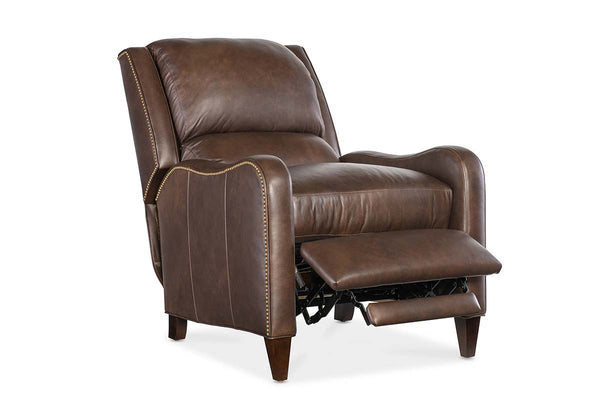 Whitmore Leather Bustle Pillow Back Recliner Chair