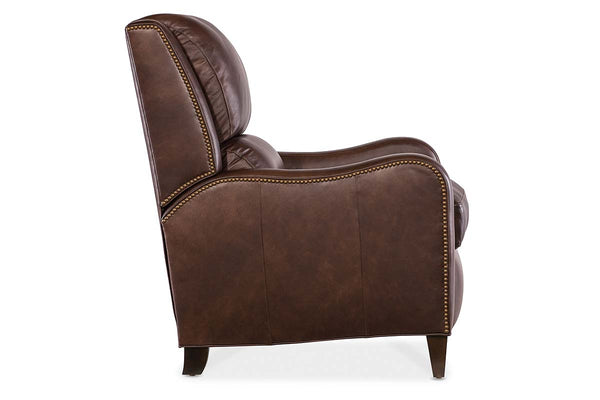 Whitmore Leather Bustle Pillow Back Recliner Chair