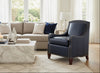 Image of Wilbur Transitional Leather Upholstered Accent Chair With Nails