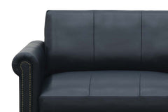 Wilmer 80 Inch Leather Transitional Queen Sleeper Sofa w/ Nailhead Trim