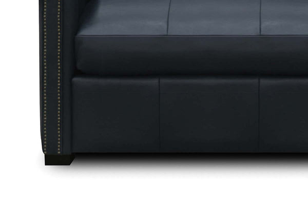 Wilmer 80 Inch Leather Transitional Queen Sleeper Sofa w/ Nailhead Trim