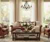 Image of Wilson 89 Inch Conversational Leather Sofa