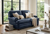 Image of Winfield Pillow Back Leather Loveseat With Nailhead Trim