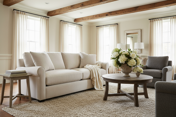 Winona II 94 Inch Fabric Roll Arm Sofa