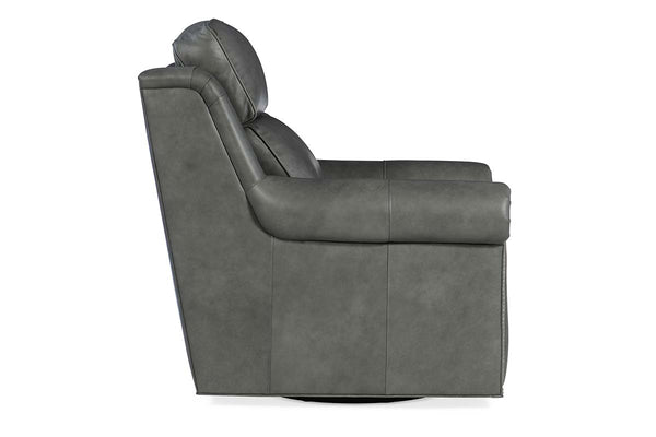 Winston Leather Power SWIVEL Bustle Back Living Room Reclining Chair