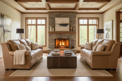 Winston 91 Inch Single Back "Wall Hugger" Traditional Power Three Cushion Leather Sofa