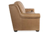 Image of Winston 91 Inch Single Back "WALL HUGGER" Traditional Power Three Cushion Leather Sofa