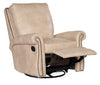 Image of Amani SWIVEL Leather Pillow Back Recliner Chair - Experience Luxurious Comfort