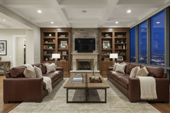 Wyatt 103 Inch Grand Scale Contemporary Deep Seat Leather Sofa