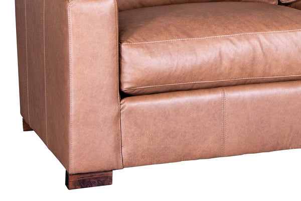 Wyatt 103 Inch Grand Scale Contemporary Deep Seat Leather Sofa