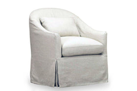 Xena "Quick Ship" Slipcovered Swivel Accent Chair - OUT OF STOCK UNTIL 7/15/25