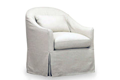 Xena Natural "Quick Ship" Slipcovered **Swivel/Glider** Accent Chair