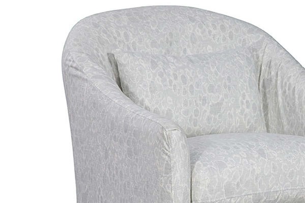 Xena Saxony "Quick Ship" Slipcovered Swivel Accent Chair