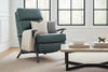 Image of Zander Lake Dual Power "Quick Ship" Leather Modern Recliner