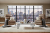 Image of Zander Mushroom Dual Power "Quick Ship" Leather Modern Recliner