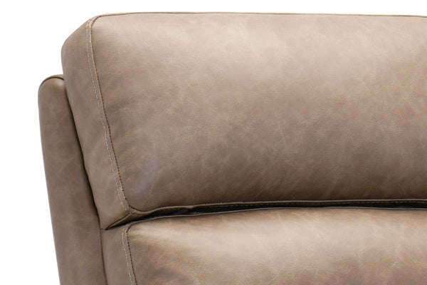 Zander Mushroom Dual Power "Quick Ship" Leather Modern Recliner