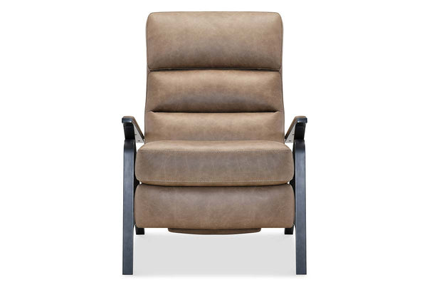 Zander Mushroom Dual Power "Quick Ship" Leather Modern Recliner